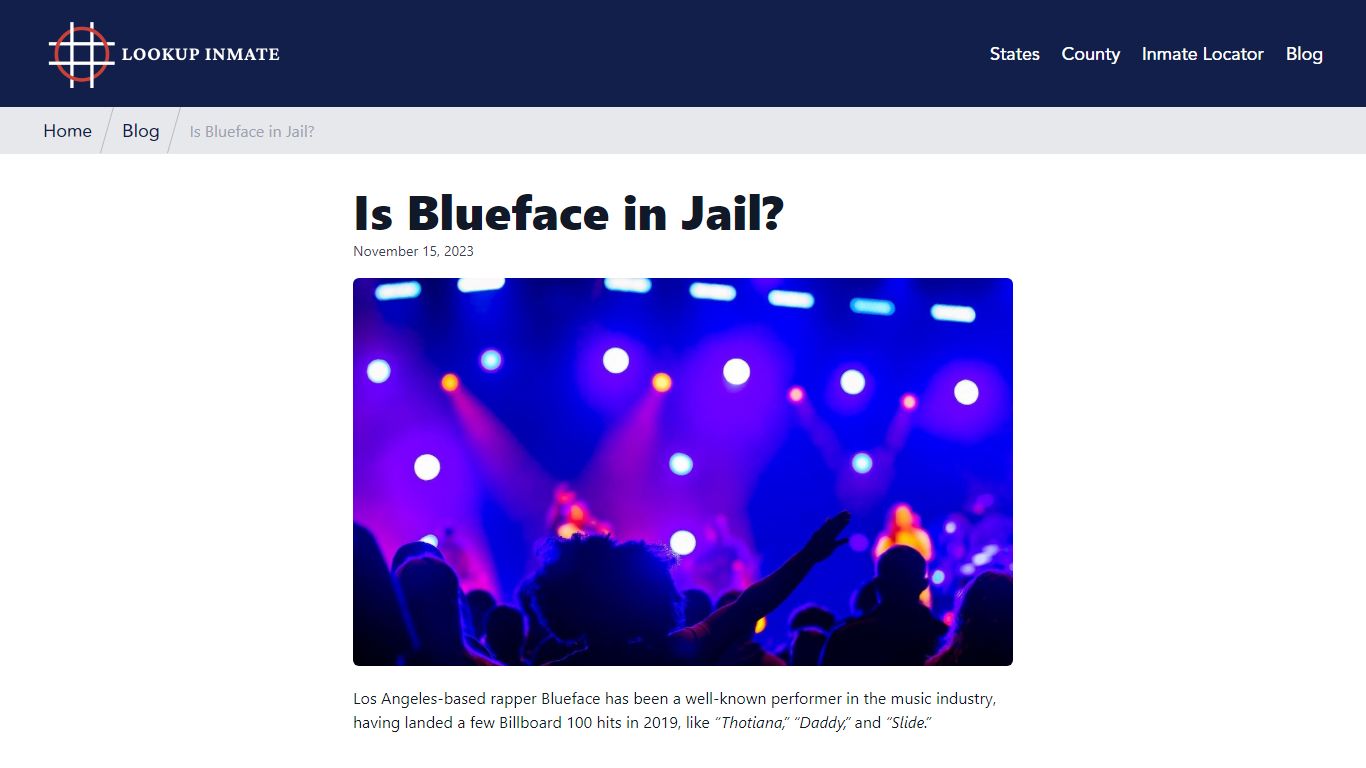Is Blueface in Jail? - Lookup Inmate