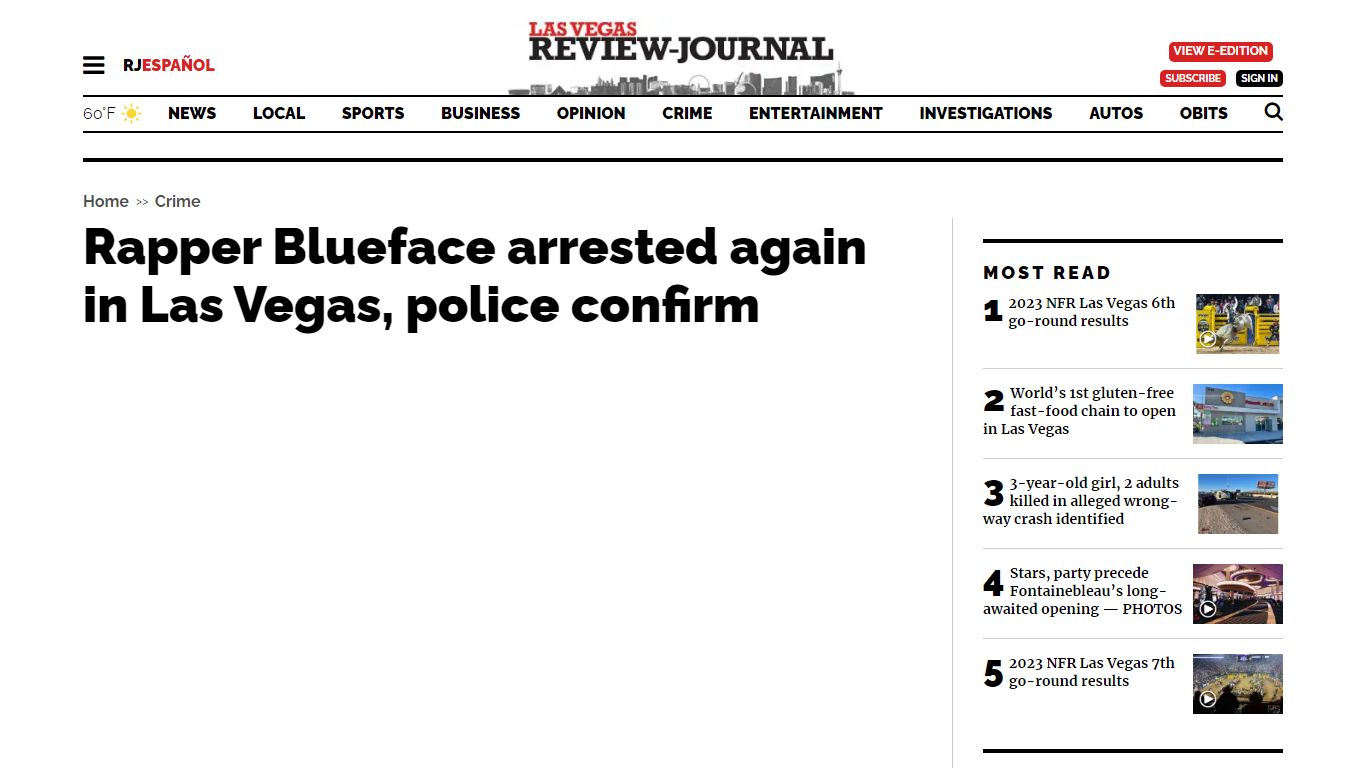 Blueface arrested again in Las Vegas | Crime - Las Vegas Review-Journal